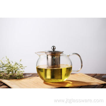 Glass Teapot Blooming Loose Leaf Removable Infuser